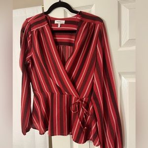Worn once! Boutique Red, Black, White Blouse